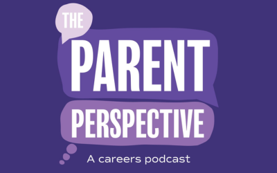 Logo for the parent perspective podcast - image reads "The Parent Perspective. A Careers Podcast."