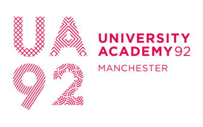 UA92 logo, text needs to it reads "University Academy 92. Manchester."