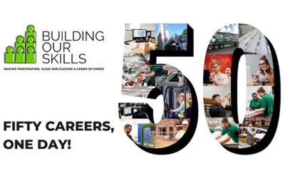 Graphic for building our skills 50 careers in one day event.