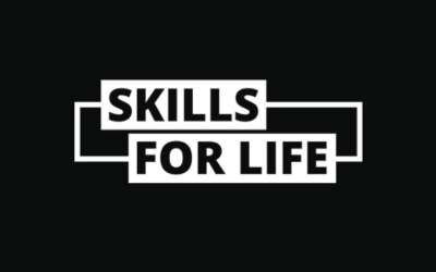 Black background with the Skills for Life logo.
