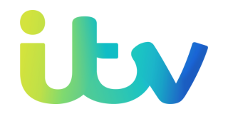 ITV logo against a white background.