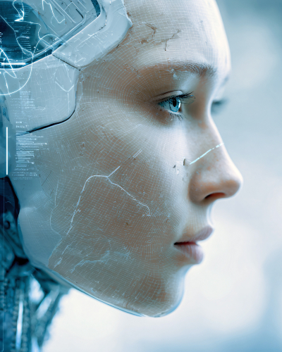 halloween6 (1) a white robot hand on a white background