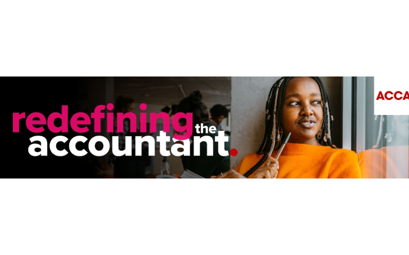 redefining the accountant 3 Image of a person looking away from the camera while in thought. Image reads "Redefining the accountant" and features the ACCA logo in the corner.